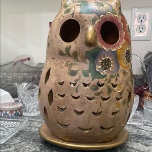 Decorative Owl with Floral Design